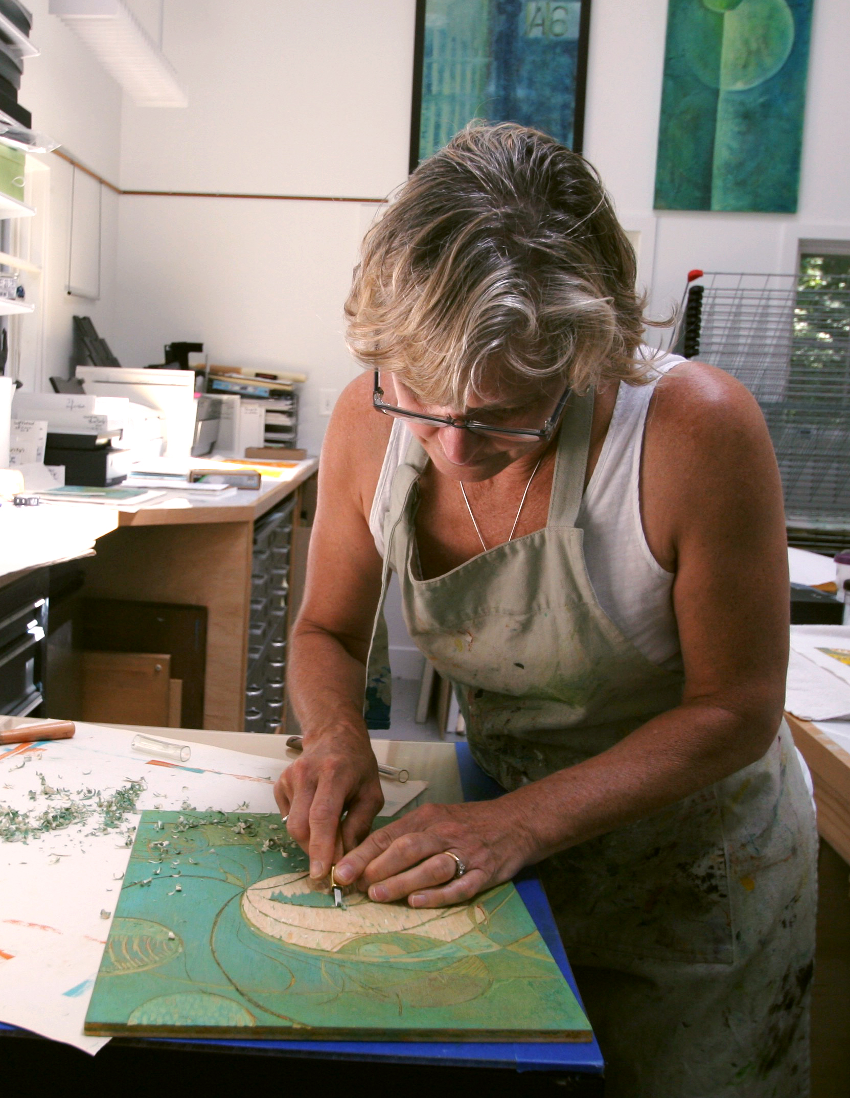 The artist at work
